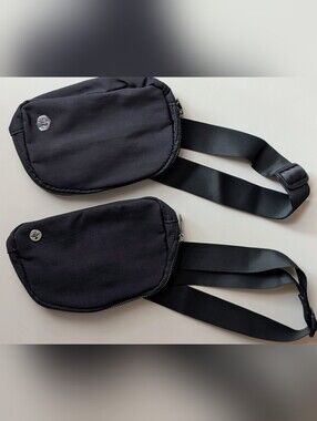 Two Halara Black Belt Bag Crossbody Fanny Packs Adjustable Strap NWOT